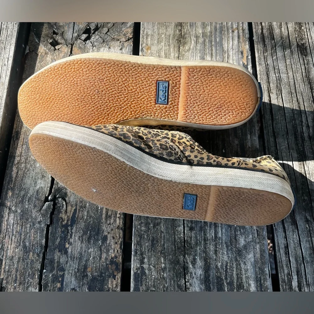 KEDS VINTAGE CHEETAH / LEOPARD PRINT SLIP ON CANVAS WOMENS 9 SNEAKERS - Picture 6 of 7